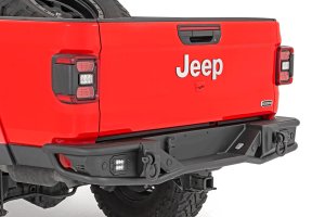 Jeep Gladiator Rear Bumper - Rough Country - Tubular - Textured Black - '20-'25 Jeep Gladiator Rear Bumper - Rough Country - Tubular - Textured Black - '20-'25